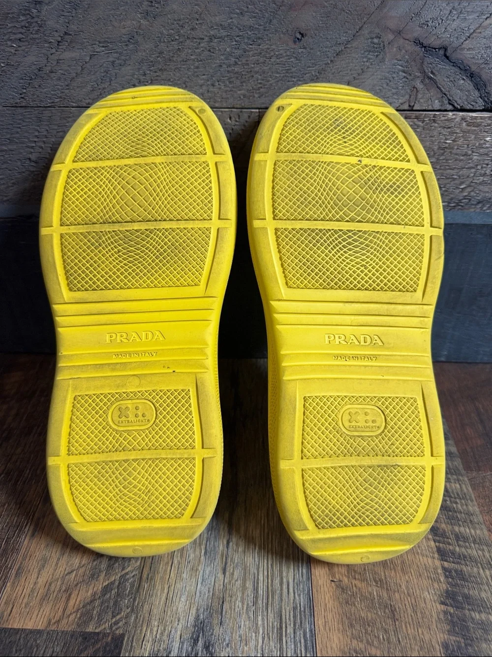 ✨ Prada Yellow Foam Rubber Mules Clogs Sabots Size 41 (US Men's 8 / Women's 10)